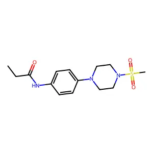 N-{4-[4-(methylsulfonyl)-1-piperazinyl]phenyl}propanamide structure