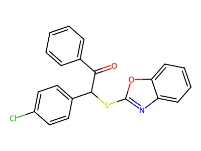 2-(1,3-Benzoxazol-2-ylsulfanyl)-2-(4-chlorophenyl)-1-phenylethanone structure