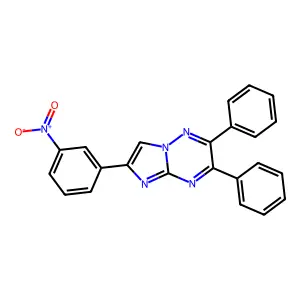 6-(3-Nitrophenyl)-2,3-diphenylimidazo[1,2-b][1,2,4]triazine structure