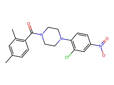 [4-(2-Chloro-4-nitrophenyl)piperazin-1-yl]-(2,4-dimethylphenyl)methanone structure