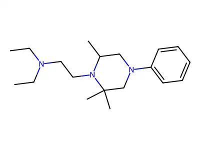 N,N-Diethyl-2-(2,2,6-trimethyl-4-phenylpiperazin-1-yl)ethan-1-amine structure