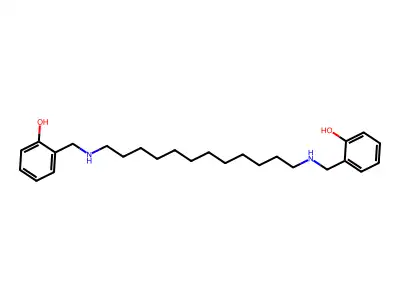 N,N'-Dodecamethylenebis(2-hydroxybenzylamine) structure