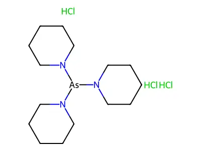 1,1',1''-Arsanetriyltripiperidine--hydrogen chloride (1/3) structure