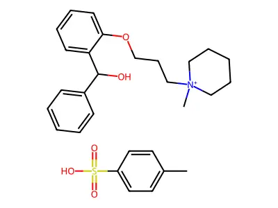 2-(3-Piperidinopropoxy)benzhydrol methyl toluenesulfonate structure
