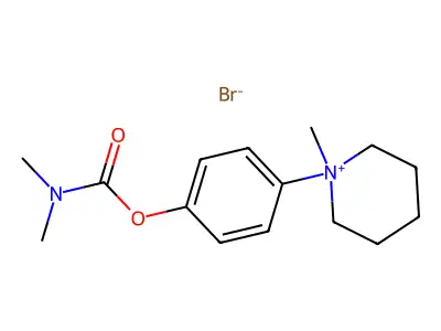 Piperidinium, N-(4-hydroxyphenyl)-N-methyl-, bromide, dimethylcarbamate (ester) structure