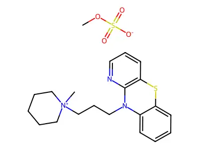 Piperidinium, 1-methyl-1-(3-(10H-pyrido(3,2-b)(1,4)benzothiazin-10-yl)propyl)-, methyl sulfate structure