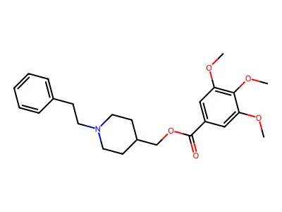 4-Piperidinemethanol, 1-phenethyl-, 3,4,5-trimethoxybenzoate (ester) structure