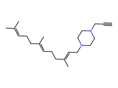 1-Prop-2-ynyl-4-(3,7,11-trimethyldodeca-2,6,10-trienyl)piperazine structure