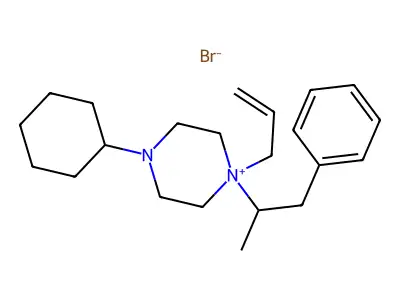 Piperazinium, 1-allyl-4-cyclohexyl-1-(alpha-methylphenethyl)-, bromide structure