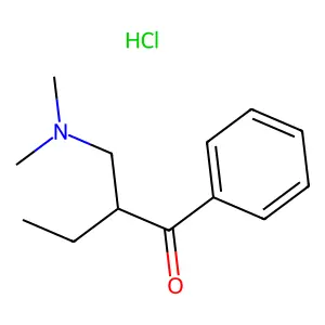 2-[(Dimethylamino)methyl]-1-phenylbutan-1-one--hydrogen chloride (1/1) structure