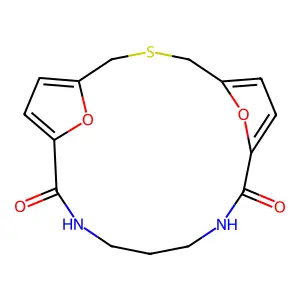 19,20-Dioxa-3-thia-10,14-diazatricyclo(14.2.1.1(sup 5,8))eicosa-5,7,16,18-tetraene-9,15-dione structure