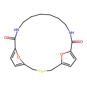 22,23-Dioxa-3-thia-10,17-diazatricyclo(17.2.1.1(sup 5,8))tricosa-5,7,19,21-tetraene-9,18-dione structure