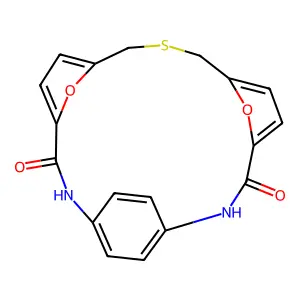 22,23-Dioxa-9-thia-2,16-diazatetracyclo(15.2.2.1(sup 4,7).1(sup 11,14))tricosa-1(21),4,6,11,13,17,19,20-heptaene-3,15-dione structure
