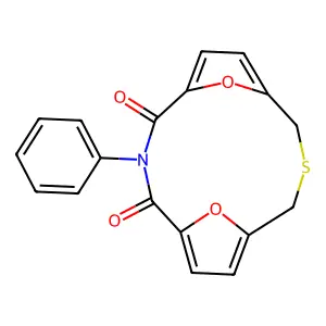 15,16-Dioxa-3-thia-10-azatricyclo(10.2.1.1(sup 5,8))hexadeca-5,7,12,14-tetraene-9,11-dione, 10-phenyl- structure