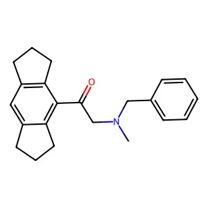 2-[Benzyl(methyl)amino]-1-(1,2,3,5,6,7-hexahydro-s-indacen-4-yl)ethanone structure