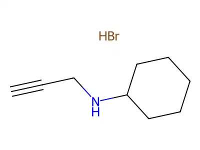 Cyclohexanamine, N-2-propynyl-, hydrobromide structure