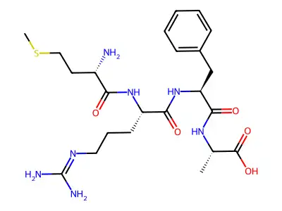Met-Arg-Phe-Ala acetate salt structure