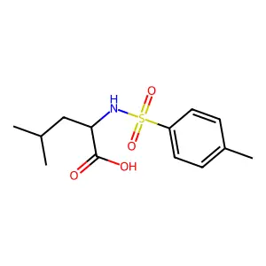 (2S)-4-methyl-2-(4-methylbenzenesulfonamido)pentanoic acid structure