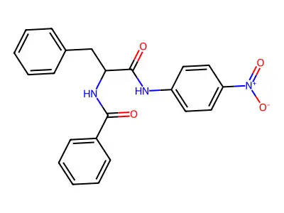 N-(4-nitrophenyl)-3-phenyl-2-(phenylformamido)propanamide structure