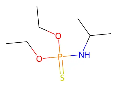 Phosphoramidothioic acid, (1-methylethyl)-, O,O-diethyl ester structure