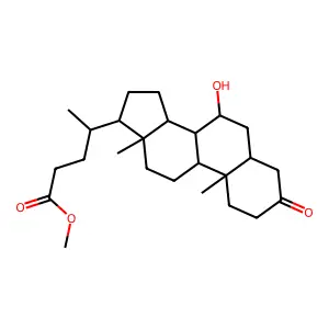 5beta-Cholan-24-oic acid, 7alpha-hydroxy-3-oxo-, methyl ester structure