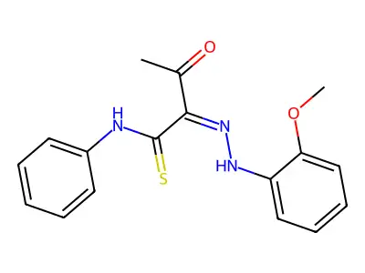 Butanethioamide, 2-[(2-methoxyphenyl)hydrazono]-3-oxo-N-phenyl- structure
