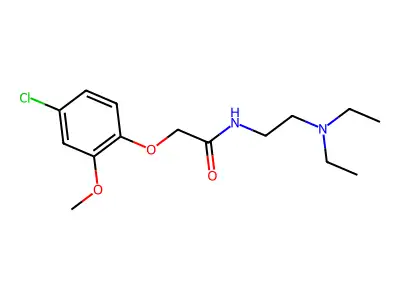 Acetamide, 2-(4-chloro-2-methoxyphenoxy)-N-(2-(diethylamino)ethyl)- structure