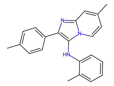7-methyl-N-(2-methylphenyl)-2-(4-methylphenyl)imidazo[1,2-a]pyridin-3-amine structure