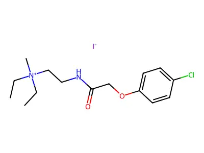 Ammonium, (2-(2-(p-chlorophenoxy)acetamido)ethyl)diethylmethyl-, iodide structure