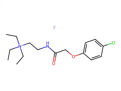 Ammonium, (2-(2-(p-chlorophenoxy)acetamido)ethyl)triethyl-, iodide structure