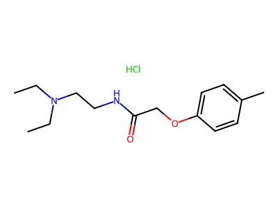 Acetamide, N-(2-(diethylamino)ethyl)-2-(4-methylphenoxy)-, monohydrochloride structure