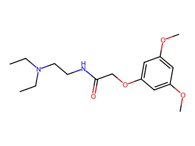 Acetamide, N-(2-(diethylamino)ethyl)-2-(3,5-dimethoxyphenoxy)- structure