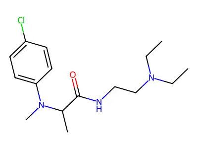 Propionamide, 2-(p-chloro-N-methylanilino)-N-(2-(diethylamino)ethyl)- structure