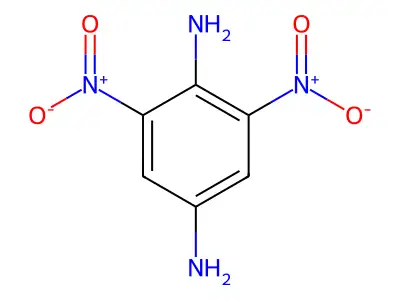 2,6-Dinitrobenzene-1,4-diamine structure