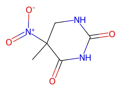 2,4(1H,3H)-Pyrimidinedione, dihydro-5-methyl-5-nitro- structure