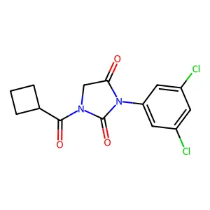 1-(Cyclobutanecarbonyl)-3-(3,5-dichlorophenyl)imidazolidine-2,4-dione structure