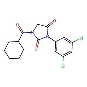 1-(Cyclohexanecarbonyl)-3-(3,5-dichlorophenyl)imidazolidine-2,4-dione structure