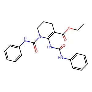 ethyl 1-(phenylcarbamoyl)-6-(phenylcarbamoylamino)-3,4-dihyd structure