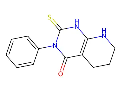 3-phenyl-2-sulfanylidene-5,6,7,8-tetrahydro-1H-pyrido[2,3-d]pyrimidin-4-one structure