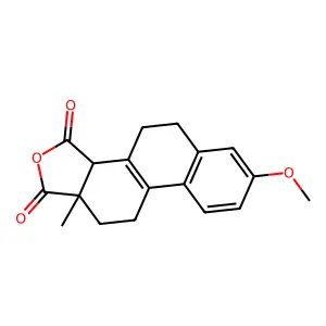 7-methoxy-11a-methyl-4,5,10,11-tetrahydro-3aH-naphtho[2,1-e][2]benzofuran-1,3-dione structure