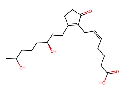 7-[2-[(3S)-3,7-Dihydroxyoct-1-enyl]-5-oxocyclopenten-1-yl]hept-5-enoic acid structure