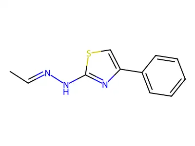 Acetaldehyde, 2-(4-phenyl-2-thiazolyl)hydrazone structure