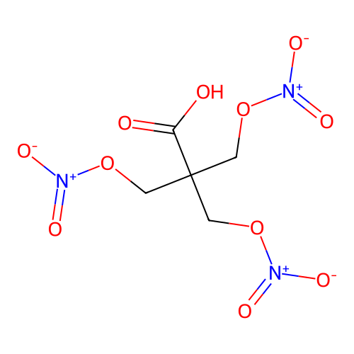 Propanoic acid, 3-(nitrooxy)-2,2-bis[(nitrooxy)methyl]- structure