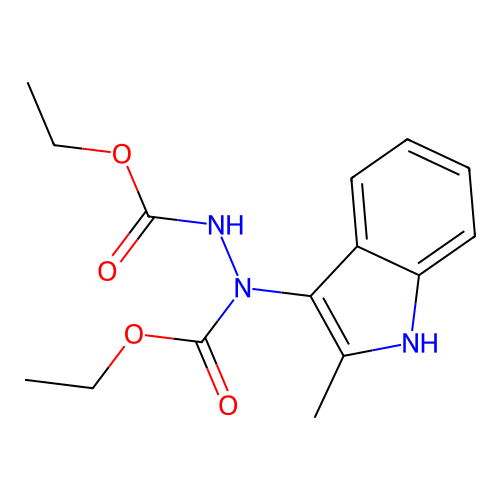 Diethyl 1-(2-methyl-1h-indol-3-yl)hydrazine-1,2-dicarboxylate structure