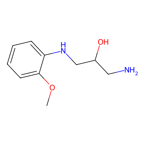 1-Amino-3-[(2-methoxyphenyl)amino]-2-propanol structure