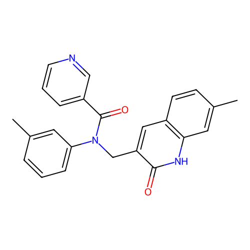 N-((2-hydroxy-7-methylquinolin-3-yl)methyl)-N-(m-tolyl)nicotinamide structure