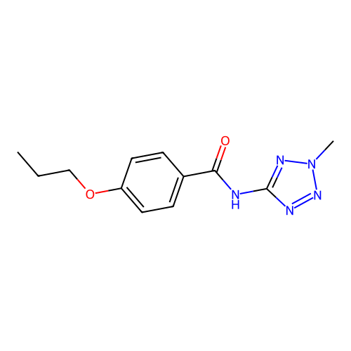 N-(2-methyl-2H-tetrazol-5-yl)-4-propoxybenzamide structure