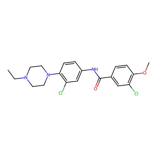 3-chloro-N-[3-chloro-4-(4-ethylpiperazin-1-yl)phenyl]-4-methoxybenzamide structure