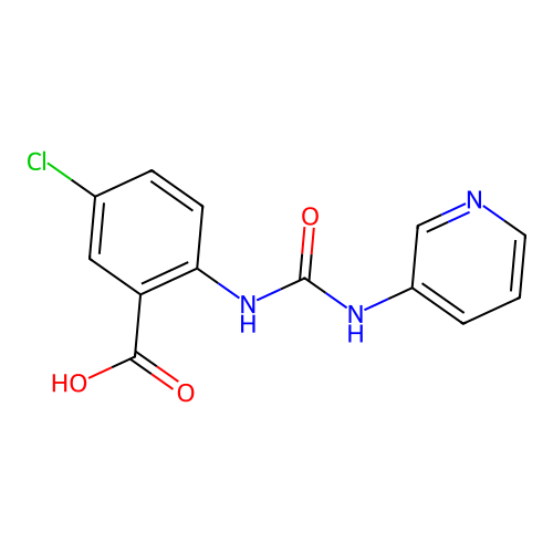 5-Chloro-2-[3-(pyridin-3-yl)-ureido]-benzoic acid structure