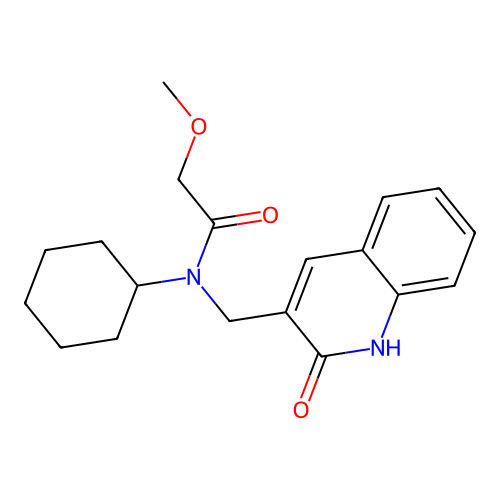 N-cyclohexyl-2-methoxy-N-[(2-oxo-1,2-dihydroquinolin-3-yl)methyl]acetamide structure